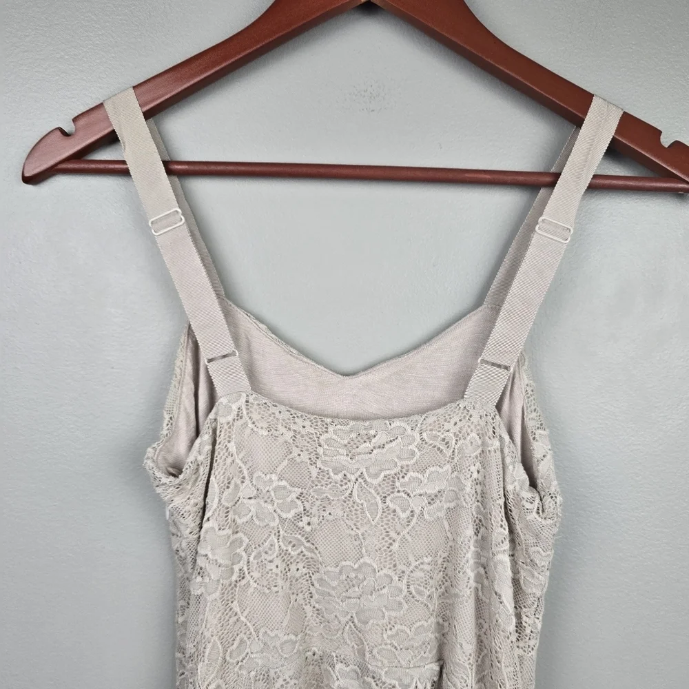 FREE PEOPLE Flocked Velvet Lace Sweetheart Strappy Mini Dress Cream Womens Sz SP